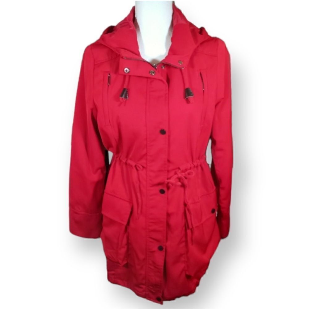WANTDO RED HOODED COAT SZ.S EUC